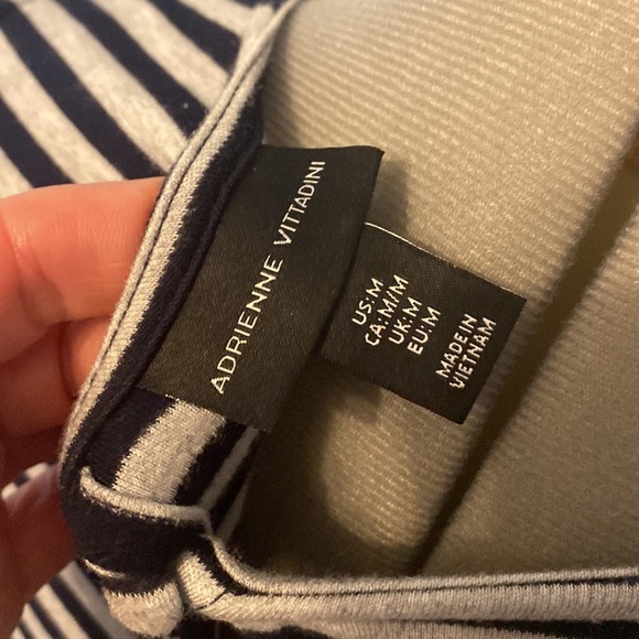 Adrienne Vittadini Striped Knit Dress Size Medium - Picture 3 of 6